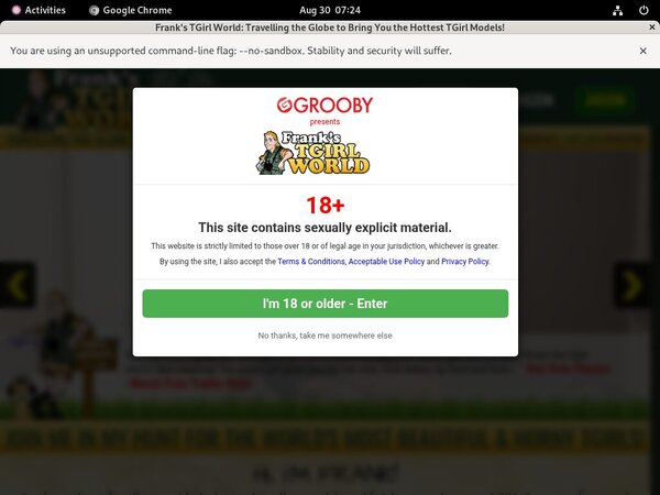 Franks-tgirlworld.com Sign