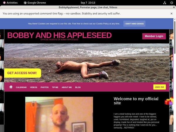 Free BobbyAppleseed Membership Account
