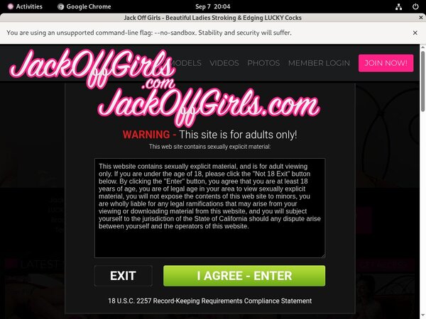 Jack Off Girls Trial Account