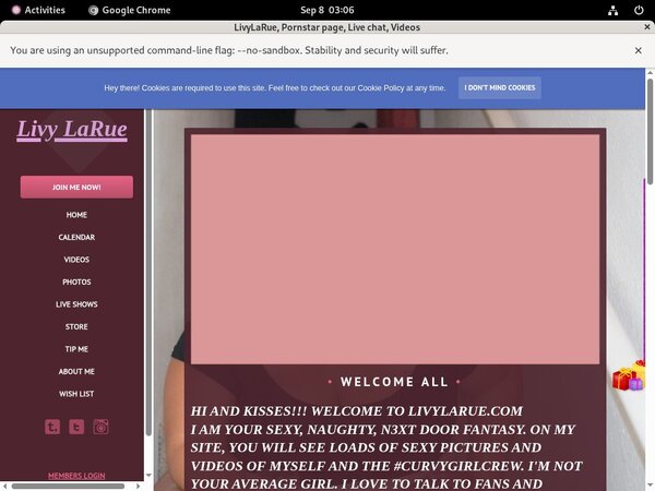 LivyLaRue Paypal Sign Up