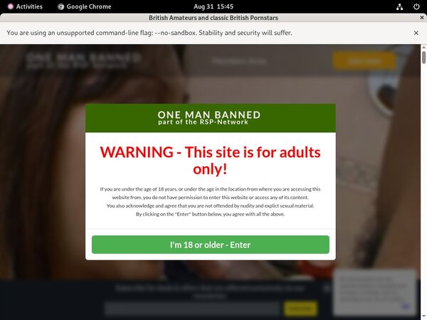 One Man Banned Account Info