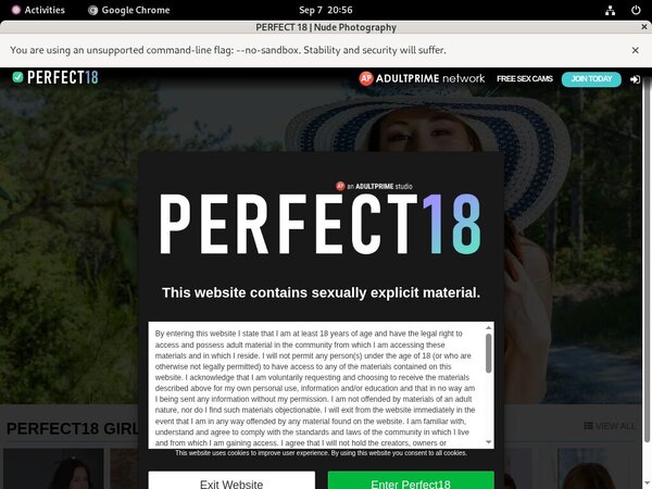 Perfect 18 Sign Up Again
